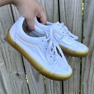 Vans Old Skool White Double Lite Gum Sole Sneakers Size‎ M6 W7.5